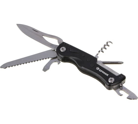Изображение товара Перочинный многофункциональный нож ЕРМАК 9 функций, 18.5см, нерж. сталь 118-150