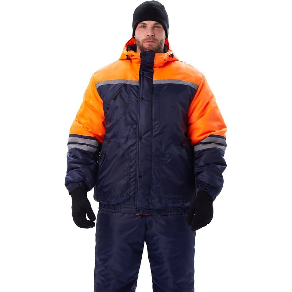 Изображение товара Зимний мужской костюм Урсу СТИМ водоотталкивающий утеплённый, 44-46, синяя/оранжевая