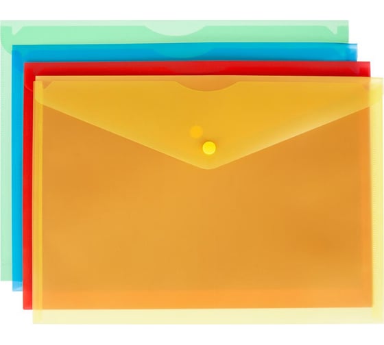 Изображение товара Папка-конверт Attache Fantasy на кнопке А4, 8шт в упаковке, ассорти 727924