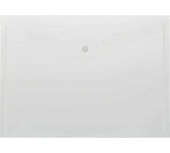 Изображение товара Бесцветная прозрачная папка-конверт Attache КНК 180 на кнопке, 10шт в упаковке 727930