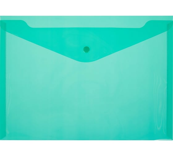 Изображение товара Прозрачная папка-конверт Attache КНК 180 на кнопке, зеленый, 10шт в упаковке 727929