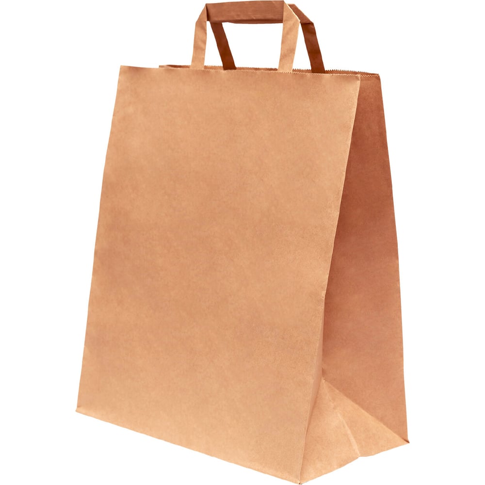 Изображение товара Бумажный крафт пакет LAIMA 24x14x29 см, 50 шт, коричневый, плотность 90 г/м²