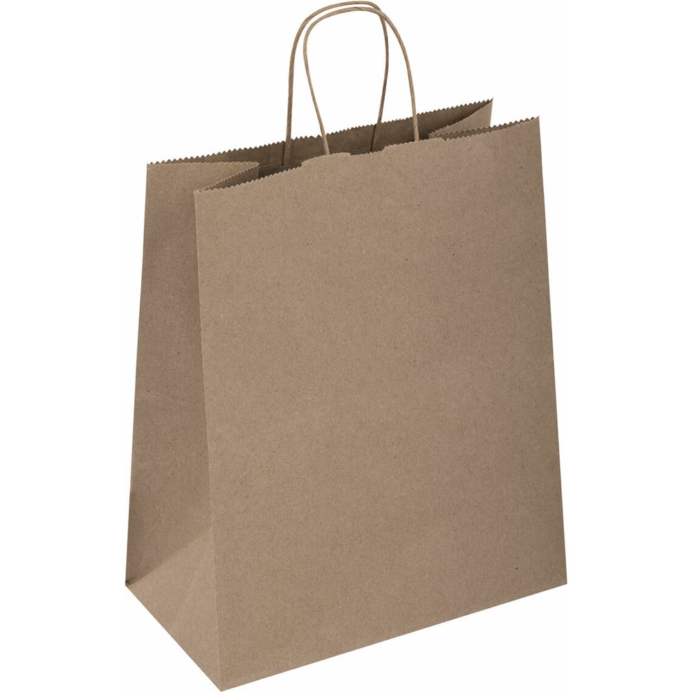 Изображение товара Бумажный крафт пакет LAIMA 26x15x35 см, 50 шт., коричневый