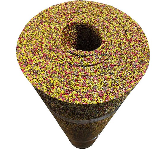 Изображение товара Покрытие из резиновой крошки ООО АМОРТЕКС Микс Времена года Осень, 500x6000x10 мм 6333