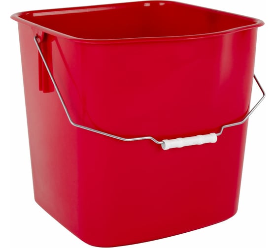 Изображение товара Ведро универсальное ОФИСМАГ 25л, красное, подходит для уборочных тележек, уборки, хранения, пластик, 609755