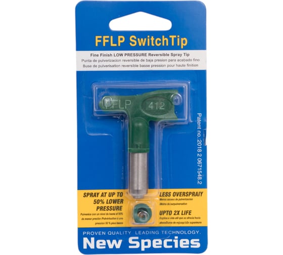 Изображение товара Сопло безвоздушного распыления высокого давления зеленое Dino-Power DP-FFLP-412