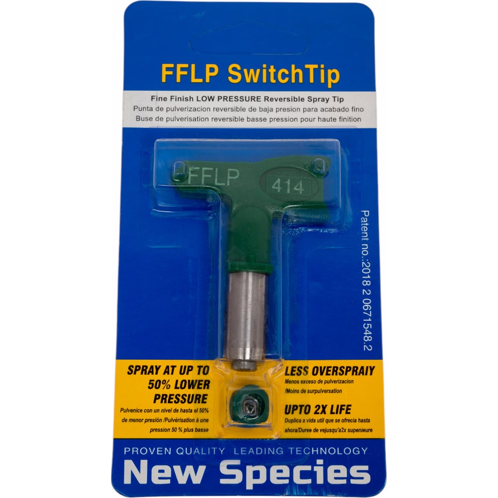 Изображение товара Сопло безвоздушного распыления высокого давления Dino-Power DP-FFLP-414 зеленое