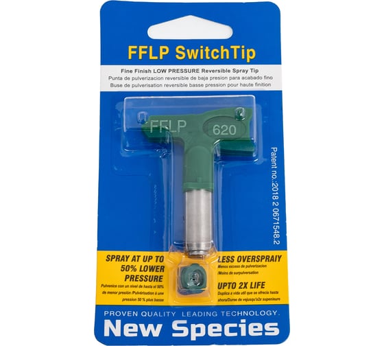 Изображение товара Сопло безвоздушного распыления высокого давления зеленое Dino-Power DP-FFLP-620