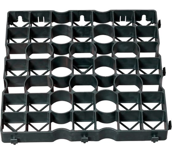 Изображение товара Усиленная газонная решетка ГеоПластБорд 50x50, черный, комплект 4 шт ГР_ТГ40.50.50.4_ч_4