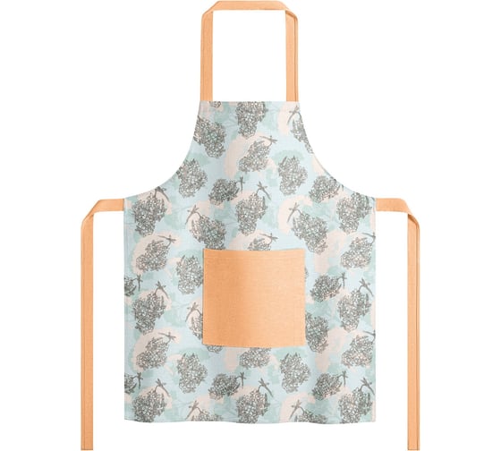Изображение товара Фартук с карманом женский Guten Morgen Рогожка, Marshmallow (60x80 см) Фр-Зеф-60-80