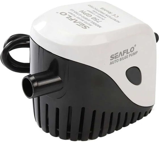 Изображение товара Помпа водооткачивающая автоматическая трюмная SeaFlo 750 галлон/час, патрубок 19 мм, 24V SFBP2-G750-11