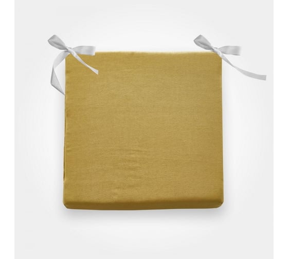 Изображение товара Сидушка на стул witerra жаккард однотонный двусторонний оливка, 40x40x4 см 104077