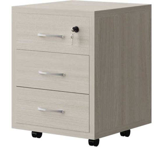 Изображение товара Подкатная тумба Альянс мебель 440x450x580 мм АТ-03 Ясень шимо светлый