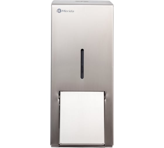 Изображение товара Дозатор для жидкого мыла Merida STELLA R металлический, механический, наливной, матовый, 1 л DSM106.R