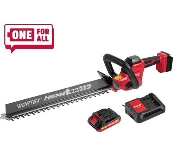 Изображение товара Аккумуляторный кусторез WORTEX DB 5018 ALL1 с акб и зу, 18В, 500 мм, шаг 17 мм 1334650