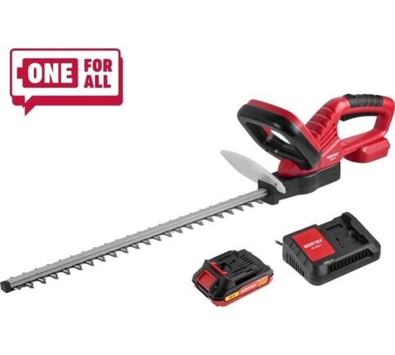 Изображение товара Аккумуляторный кусторез WORTEX DB 5218 ALL1 с акб и зу, 18В, 570 мм, шаг 16 мм 1334652