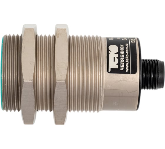 Изображение товара Индуктивный датчик ТЕКО ISB AC8B-43P-15-LZS4 Sn=15 мм, корпус М30x1,5 латунь заподлицо, 10 ... 30 DC NO/NC PNP, IP67, подключение разъем 00-00024419