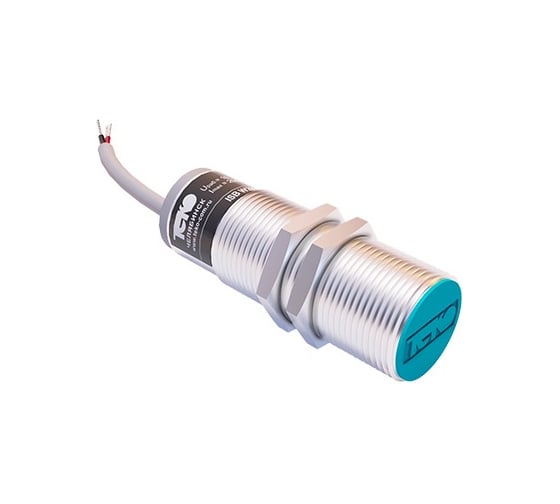 Изображение товара Индуктивный датчик автотранспортного исполнения ТЕКО ISBt A4A8-32P-5F-LZ-C-P, Sn=5 мм, корпус М18x1 алюминий заподлицо, 10 ... 30 DC NС PNP, IP68, подключение кабель 00-00037765