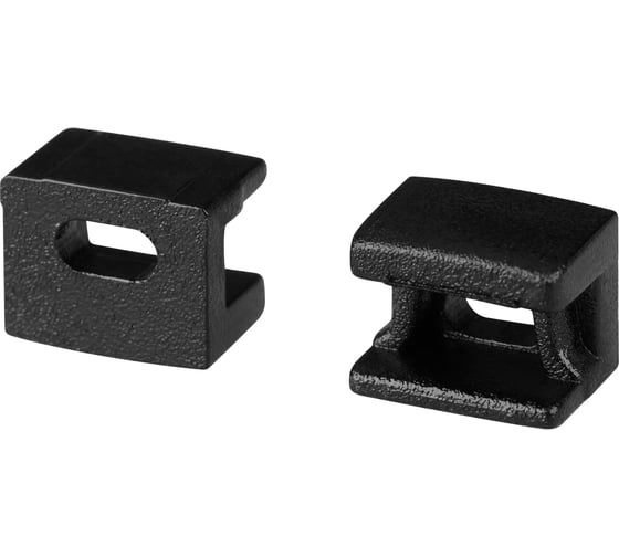 Изображение товара Заглушка Arlight PLINTUS-FANTOM-BENT BLACK с отверстием, 1 комплект 043905