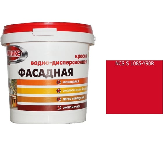 Изображение товара Краска Эммикс ВД для наружных работ моющаяся S 1085 Y 90 R (вед 16л/22,5 кг) 4690417120925