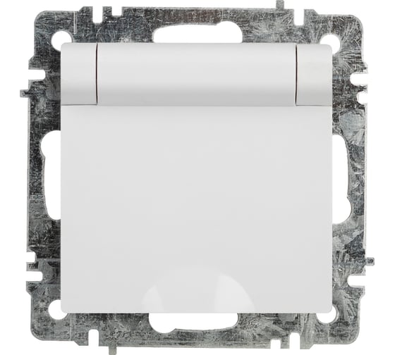 Изображение товара Розетка Intro Accent 620301 2PE Schuko с крышкой, 16А250В, IP20, СУ, AL/CU, белый Б0063709