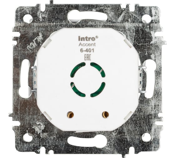 Изображение товара Светорегулятор Intro Accent 640101 поворотный, 600 Вт, 230 В, IP20, СУ, белый Б0063668