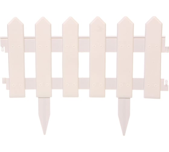 Изображение товара Садовое ограждение Добросад "Классика" (набор 4 шт) (1 секция 40х29 см), Белый 733-258