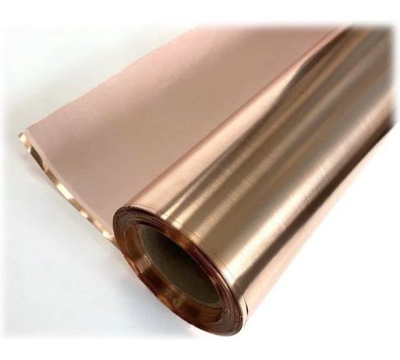 Изображение товара Самоклеящаяся медная фольга для витражей и флорариумов АО КЗОЦМ на липкой основе, 275x275 мм, 3 листа Ф.М.275.275.0,05 - 3