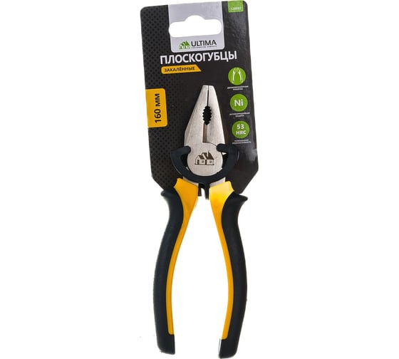 Изображение товара Комбинированные плоскогубцы Ultima 160 мм, двухкомпонентные рукоятки 126002