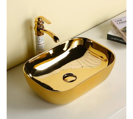 Изображение товара Раковина накладная Cerutti SPA Ceruttispa 46см, золотая 9538