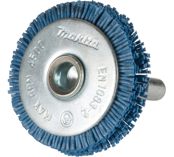 Изображение товара Щетка нейлоновая дисковая (38 мм; Р240; хвостовик 6 мм) Makita D-45618