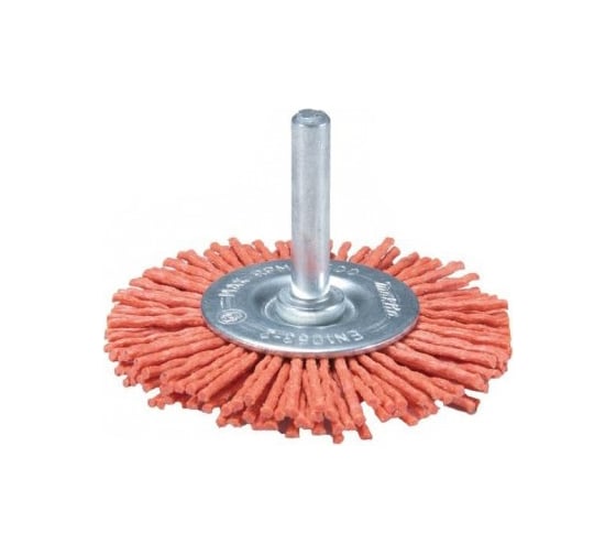 Изображение товара Щетка нейлоновая дисковая (38 мм; Р80; хвостовик 6 мм) Makita D-45565