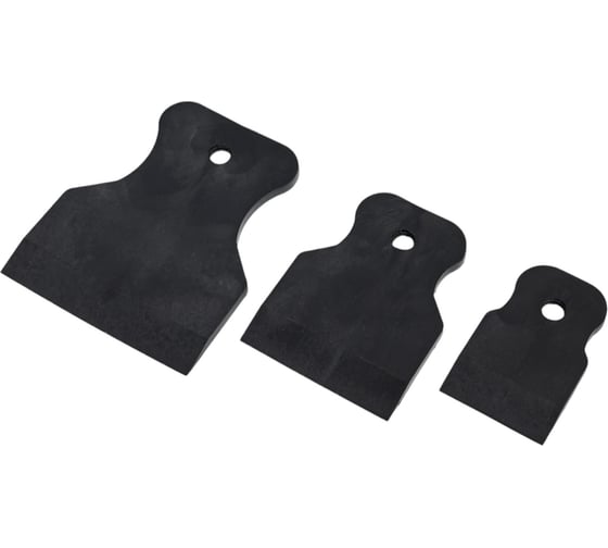 Изображение товара Набор шпателей НАШ ИНСТРУМЕНТ резиновые, 40, 60, 80 мм черные, 3шт 020608-001-003