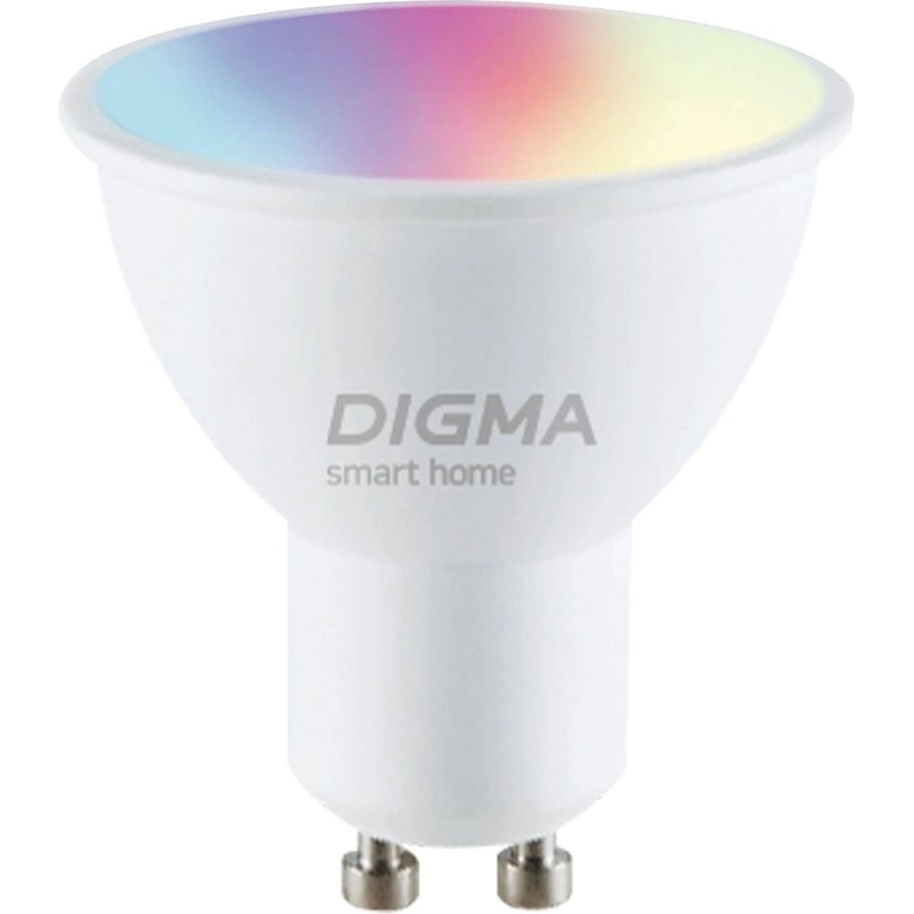 Изображение товара Умная лампа DIGMA Digma DiLight L1 GU10 5Вт 400lm Wi-Fi (DLL1GU10) 1913067