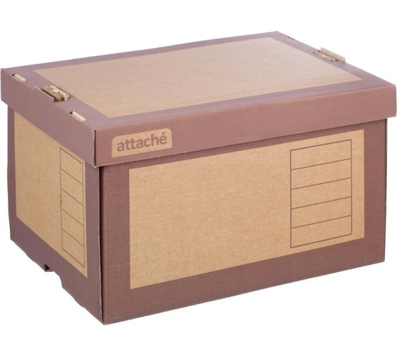 Изображение товара Надстраиваемый архивный короб Attache на 5 папок 75мм, крышка 1042115