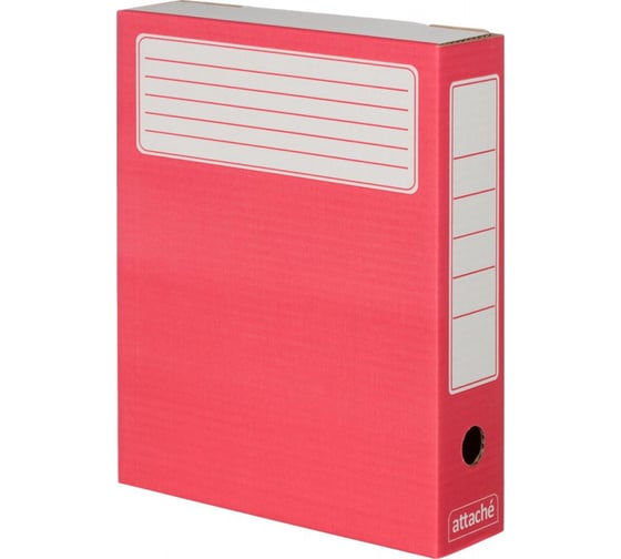 Изображение товара Архивный короб Attache красный гофрокартон, 5 шт в упаковке 632312