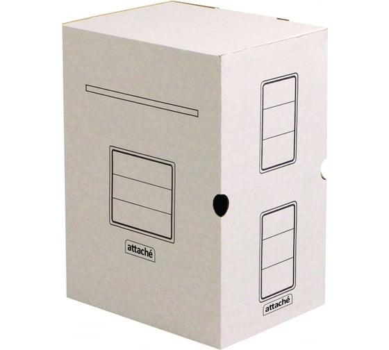 Изображение товара Архивный короб Attache белый 200мм гофрокартон, 5шт.уп 809773