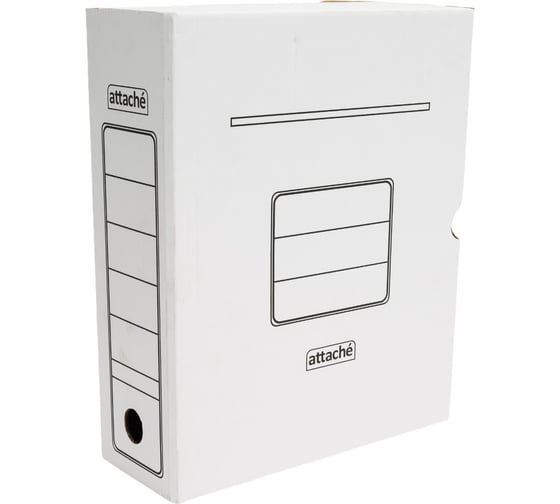 Изображение товара Архивный короб Attache белый 100мм гофрокартон, 5 шт в упаковке 809772