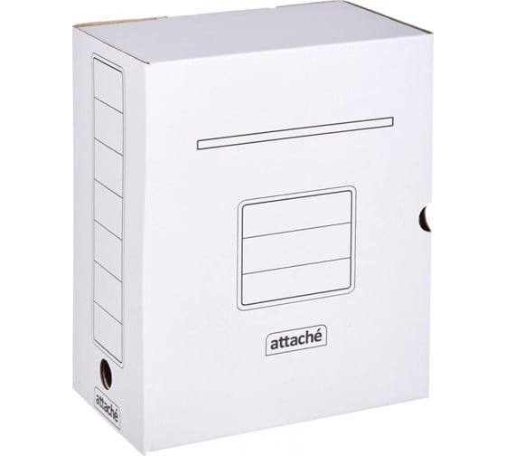 Изображение товара Архивный короб Attache белый 150мм гофрокартон, 5 шт в упаковке 809771