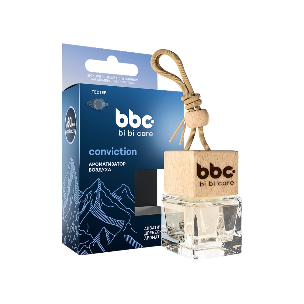 Изображение товара Ароматизатор воздуха BiBiCare CONVICTION 7 мл на зеркало жидкий бытовой аромат