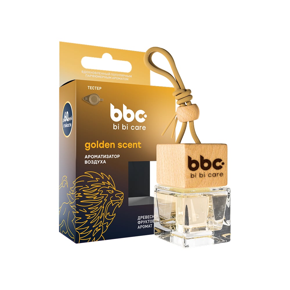 Изображение товара Ароматизатор воздуха BiBiCare GOLDEN SCENT 7 мл на зеркало
