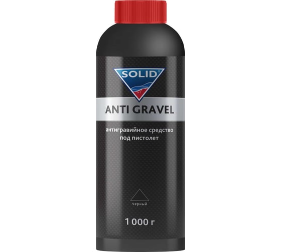 Изображение товара Антигравийное средство под пистолет черный SOLID PROF ANTI GRAVEL 1кг ПЭТ 1000.11.B
