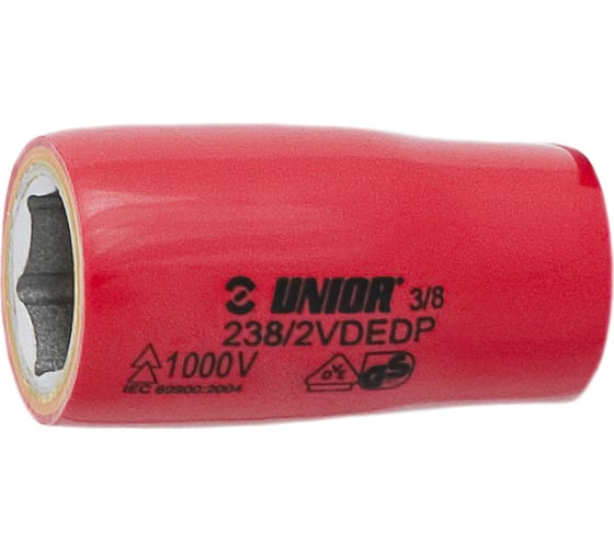Изображение товара Головка торцевая шестигранная изолированная VDE (12 мм; 3/8"; 1000V) Unior 3838909191638