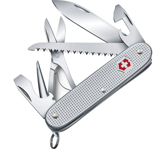 Изображение товара Нож Victorinox Farmer X Alox, 93 мм, 10 функций, алюминиевая рукоять, серебристый 0.8271.26