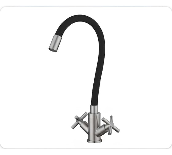 Изображение товара Смеситель для кухни stMIRA двухвентильный, нерж.сталь 6010