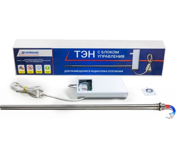 Изображение товара ТЭН с блоком управления Normand 400 Вт для радиаторов и батарей, диаметр G1 106-160