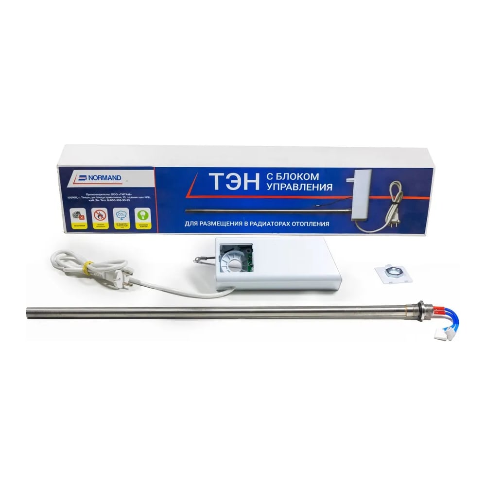 Изображение товара ТЭН с блоком управления Normand 400 Вт для радиаторов с резьбой G1/2