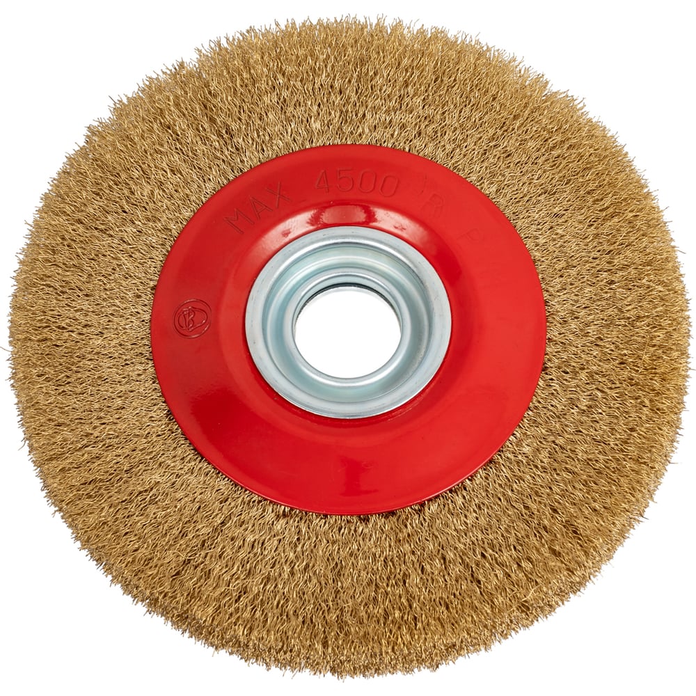 Изображение товара Щетка дисковая зачистная латунная 200x20x32 мм с переходными втулками CNIC 93200