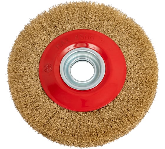 Изображение товара Щетка дисковая зачистная латунированная 200x20x32 мм, с переходными втулками 93200 CNIC 39217