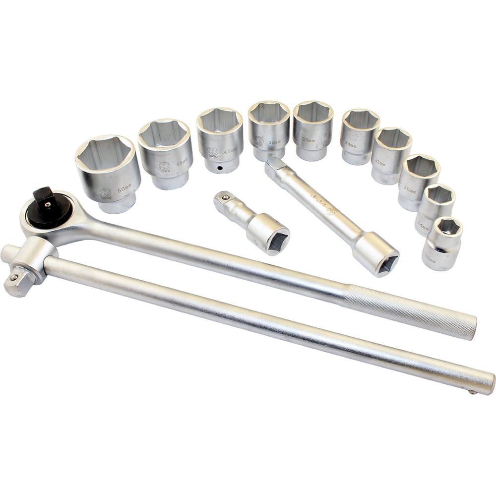 Изображение товара Набор торцевых головок CNIC 3/4 19-50 мм 14 шт металлический футляр